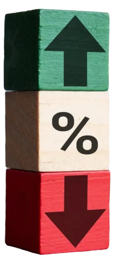 Wooden Blocks With Percentage